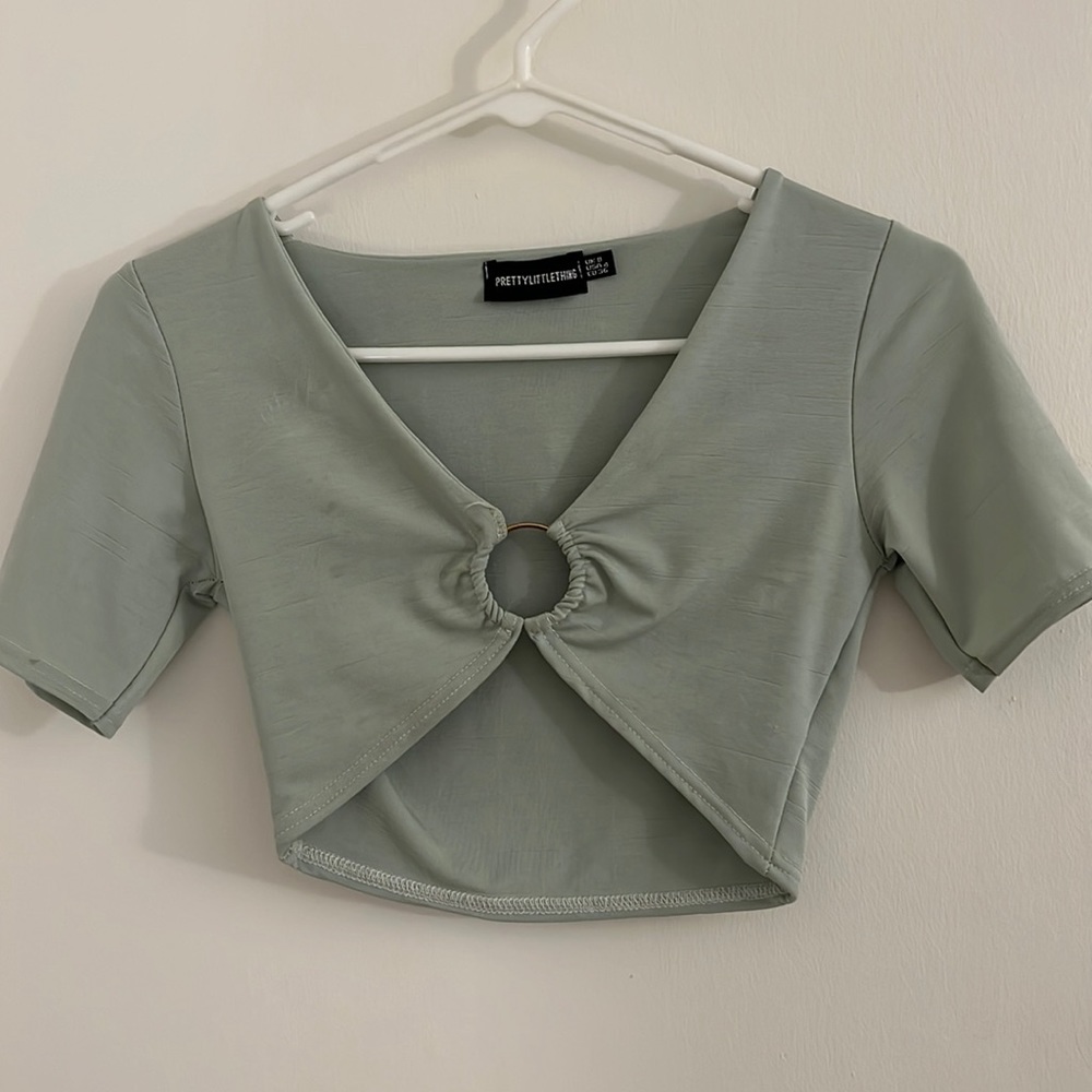 Mint green crop top
